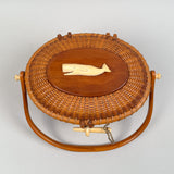 Vintage Nantucket "Cocktail" Basket Purse by Stephen Gibbs