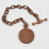 Antique Folk Art Sailor Carved Whimsy - Pocket Watch with Chain