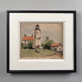 Sandy Hook Lighthouse Watercolor by John Austin