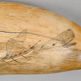 Antique Scrimshaw Tooth - Nantucket Sleigh Ride
