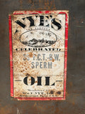 Antique Nye's Sperm Oil Can