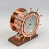 Antique Ship's Wheel Stormoguide Barometer