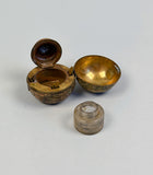 19th C. Globe Shaped Travelling Inkwell