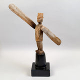 Antique Scrimshaw Whalebone Whirligig of a Sailor