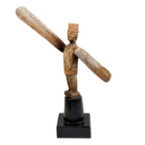 Antique Scrimshaw Whalebone Whirligig of a Sailor