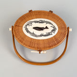 Vintage Nantucket "Cocktail" Basket Purse by Alan Reed 1986