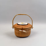 Vintage Nantucket "Cocktail" Basket Purse by Paul Whitten 1974