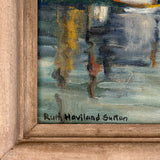 Nantucket Waterfront Oil Painting by Ruth Haviland Sutton