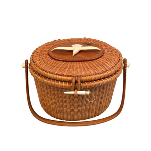 Vintage Nantucket Basket Purse by The Wooden Jug 1968