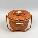 Vintage Nantucket Basket Purse by The Wooden Jug 1968