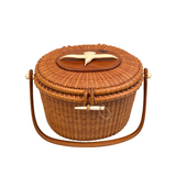 Vintage Nantucket Basket Purse by The Wooden Jug 1968
