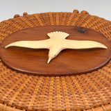 Vintage Nantucket Basket Purse by The Wooden Jug 1968