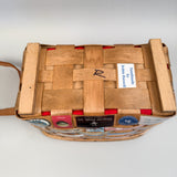 Vintage Decoupage Nantucket Picnic Basket
