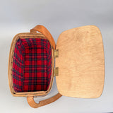 Vintage Decoupage Nantucket Picnic Basket