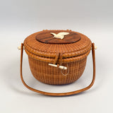 Vintage Nantucket Basket Purse by The Wooden Jug 1967