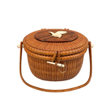 Vintage Nantucket Basket Purse by The Wooden Jug 1967