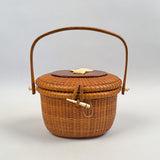 Vintage Nantucket Basket Purse by The Wooden Jug 1967