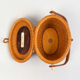 Vintage Nantucket Basket Purse by The Wooden Jug 1967