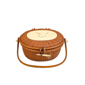 Vintage Nantucket "Cocktail" Basket Purse by The Wooden Jug 1967