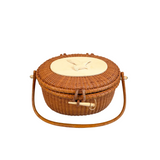 Vintage Nantucket "Cocktail" Basket Purse by The Wooden Jug 1967