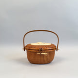 Vintage Nantucket "Cocktail" Basket Purse by The Wooden Jug 1967