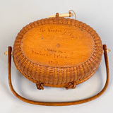 Vintage Nantucket "Cocktail" Basket Purse by The Wooden Jug 1967