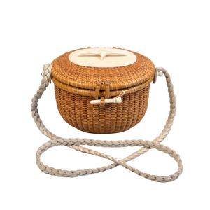 Vintage Nantucket "Cocktail" Basket Purse by WM.+J. Reis 1975