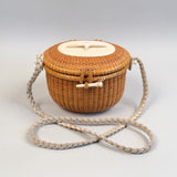 Vintage Nantucket "Cocktail" Basket Purse by WM.+J. Reis 1975