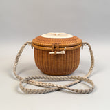 Vintage Nantucket "Cocktail" Basket Purse by WM.+J. Reis 1975