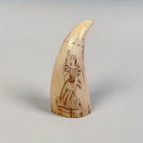 Antique Scrimshaw Tooth - Bark Janet