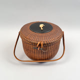 Vintage Round Nantucket Basket Purse by José Formoso Reyes