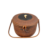 Vintage Round Nantucket Basket Purse by José Formoso Reyes