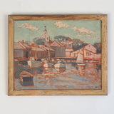 Nantucket Waterfront Oil Painting by Ruth Haviland Sutton