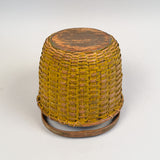 Antique Yellow Painted Nantucket Basket