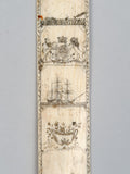 Antique Scrimshaw Whalebone Busk with Vignettes