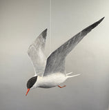 Vintage Life Size Common Tern Bird Carving by Peter Peltz
