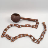 Antique Sailor Carved Whimsey with Coconut Dipper