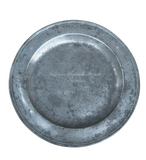 Antique Pewter Charger Belonging to Frederick Myrick