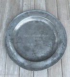 Antique Pewter Charger Belonging to Frederick Myrick