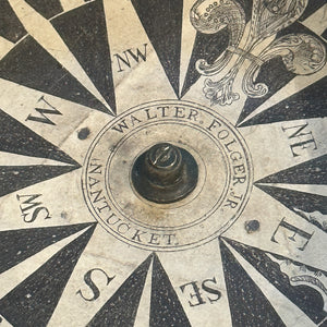 Antique Whaleboat Compass by Walter Folger Jr., Nantucket