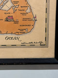 Vintage Pictorial Map of Nantucket by William Cotton Schöntzeler
