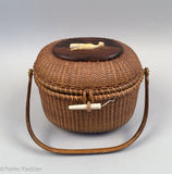 Vintage Whalers Crafts Nantucket Basket Purse Dated 1963