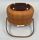 Vintage Whalers Crafts Nantucket Basket Purse Dated 1963