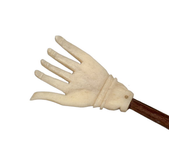 Antique Scrimshaw Hand Backscratcher