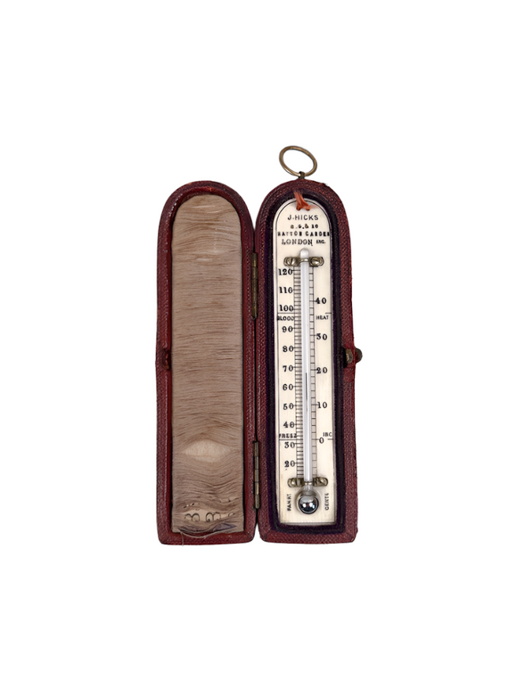 Antique J. Hicks Pocket Thermometer