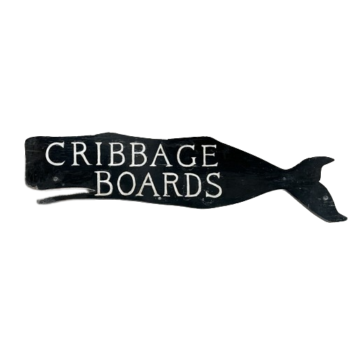 Vintage Sperm Whale Cribbage Boards Sign