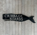 Vintage Sperm Whale Cribbage Boards Sign