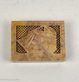 Antique Chinese Export Soapstone Box with Ship
