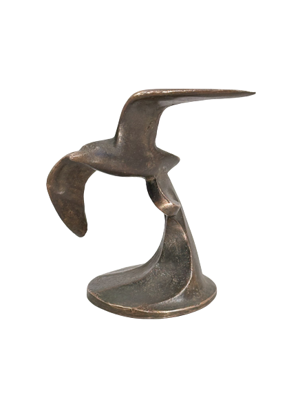 Vintage Bronze Seagull Sculpture by William F. Boogar Jr.