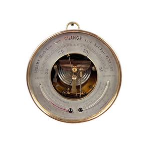 Antique French Barometer with Dual Thermometers